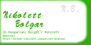 nikolett bolgar business card